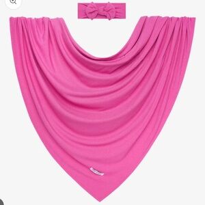 •New•Posh Peanut Ribbed Swaddle & Headband Set - Violet